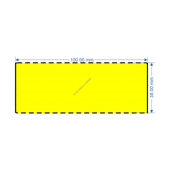 100mm x 38mm Yellow DT Data Strip - 82054