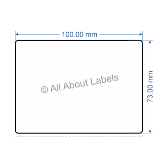 Cabinetry (81900) WOUND OUT 100mm x 73mm Removable Labels (76mm core)
