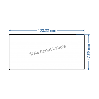 Cabinetry (81904) WOUND OUT 102mm x 48mm Removable Labels (25mm core)