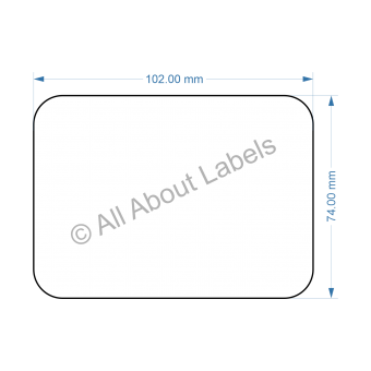 Cabinetry (81908) WOUND OUT 102mm x 74mm Removable Labels (25mm core)
