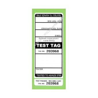 All Purpose Test Tags - Single Colour