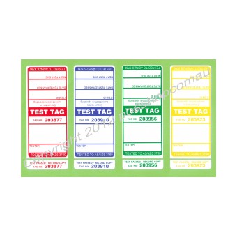 All Purpose Test Tags - Mixed Colour Pack
