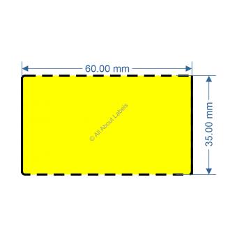 60mm x 35mm Yellow DT Data Strip - 82046