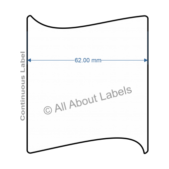 Brother Compatible 62mm x 30M Removable Continuous Labels