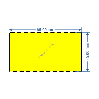 65mm x 35mm Yellow TT Data Strip - 82052