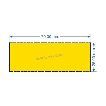 70mm x 25mm Yellow TT Data Strip - 81063