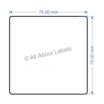 75mm x 75mm roll labels