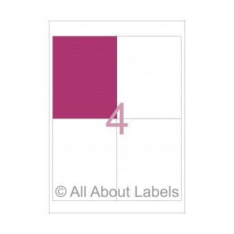 Laser Label Sheets - 99mm x 127mm - 4 per page - 90173 - Polylaser PET