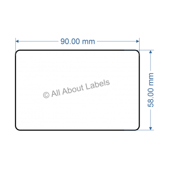 90mm x 58mm Nursery Synthetic Bopp Labels - 97NS9058(76)
