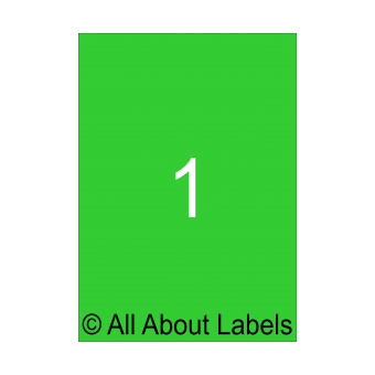 Laser Green Shipping Label Sheets - 210mm x 295mm - 1 per page - 91226-FG